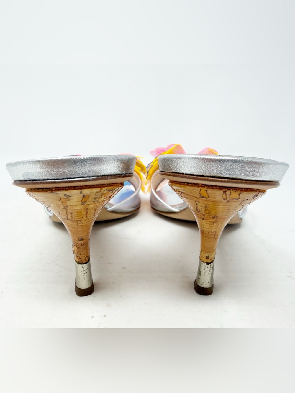 Giuseppe Zanotti Vintage Rare Butterfly Mule Heels Womens Size EU 37 - Picture 5 of 11